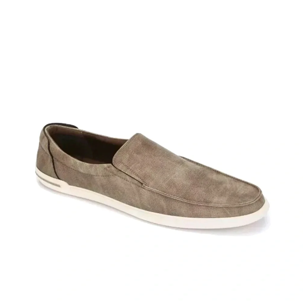Kenneth Cole TAUPE Men's Un-Anchor Slip on Boat Shoe, Size US 12, 13